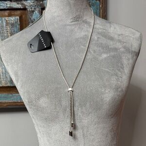 Metaphor Silver Lariat Necklace NEW